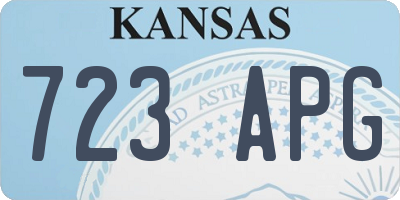 KS license plate 723APG