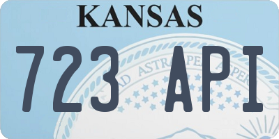KS license plate 723API