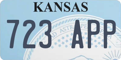 KS license plate 723APP