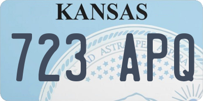 KS license plate 723APQ