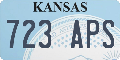 KS license plate 723APS