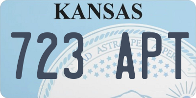 KS license plate 723APT