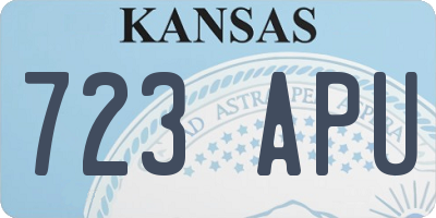 KS license plate 723APU