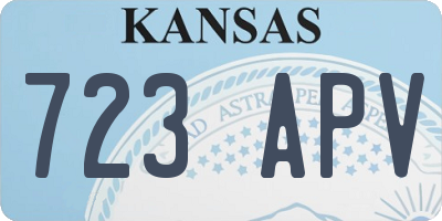 KS license plate 723APV