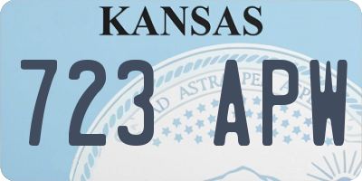 KS license plate 723APW