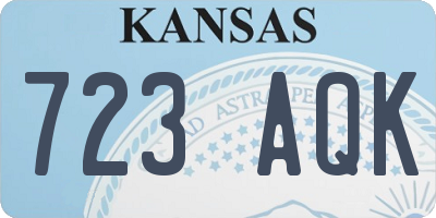 KS license plate 723AQK
