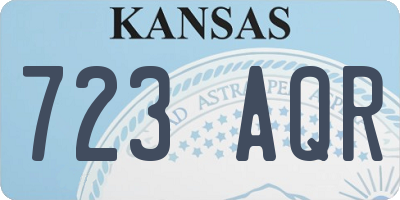 KS license plate 723AQR