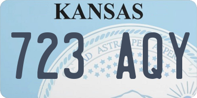 KS license plate 723AQY