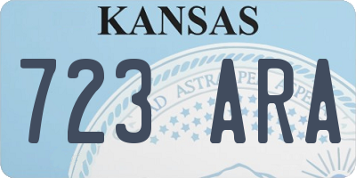 KS license plate 723ARA