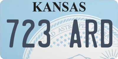 KS license plate 723ARD