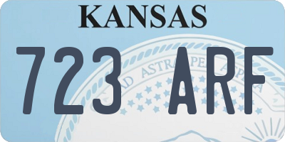 KS license plate 723ARF