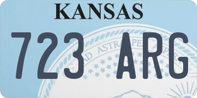 KS license plate 723ARG