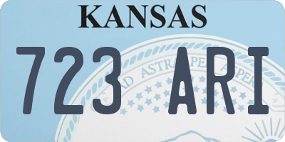 KS license plate 723ARI