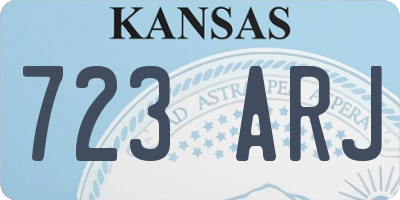KS license plate 723ARJ