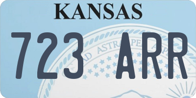 KS license plate 723ARR