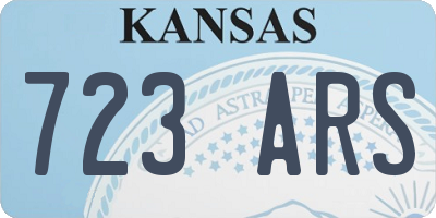 KS license plate 723ARS