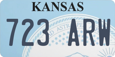 KS license plate 723ARW
