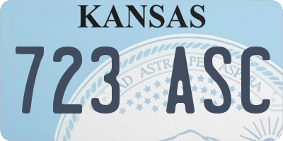 KS license plate 723ASC