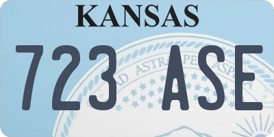 KS license plate 723ASE