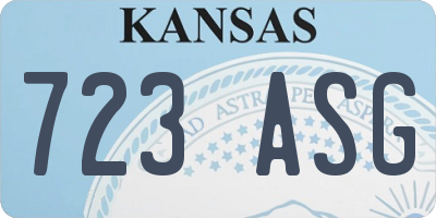 KS license plate 723ASG