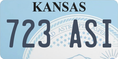 KS license plate 723ASI
