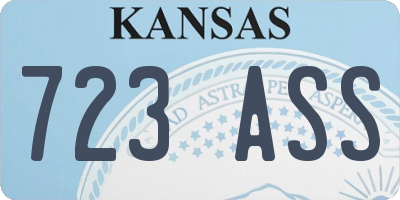 KS license plate 723ASS