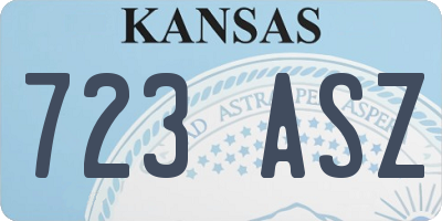 KS license plate 723ASZ