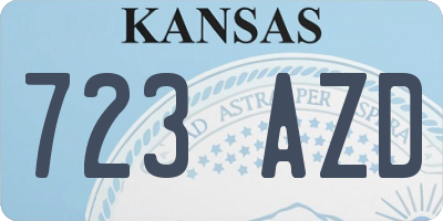 KS license plate 723AZD