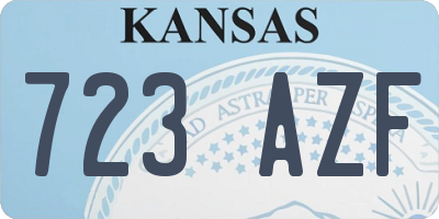 KS license plate 723AZF
