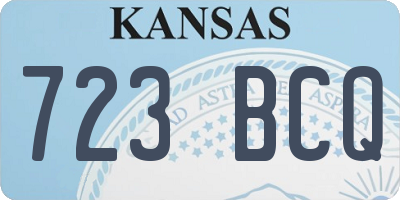 KS license plate 723BCQ