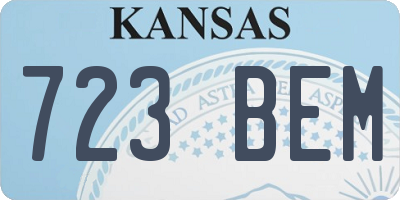 KS license plate 723BEM