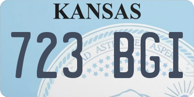 KS license plate 723BGI
