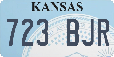 KS license plate 723BJR