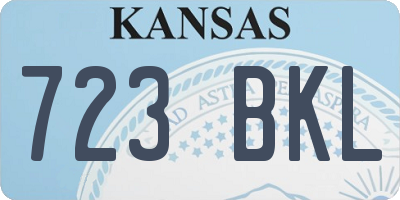 KS license plate 723BKL
