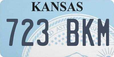 KS license plate 723BKM