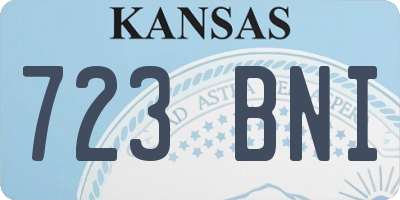 KS license plate 723BNI