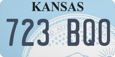 KS license plate 723BQO
