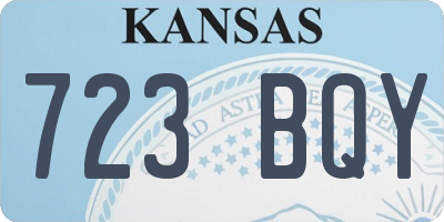 KS license plate 723BQY