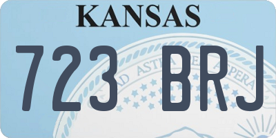 KS license plate 723BRJ