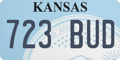 KS license plate 723BUD