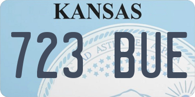 KS license plate 723BUE