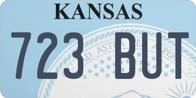 KS license plate 723BUT