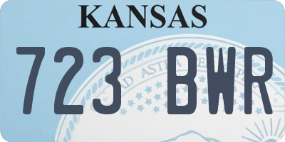 KS license plate 723BWR