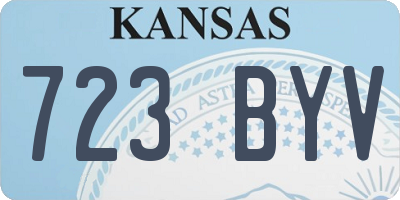 KS license plate 723BYV