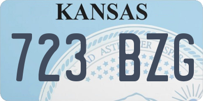KS license plate 723BZG
