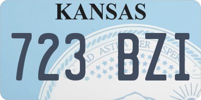 KS license plate 723BZI