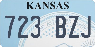 KS license plate 723BZJ