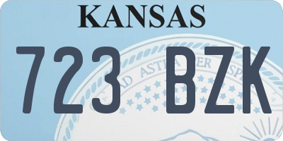 KS license plate 723BZK