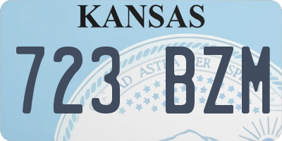KS license plate 723BZM