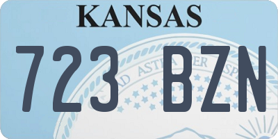 KS license plate 723BZN